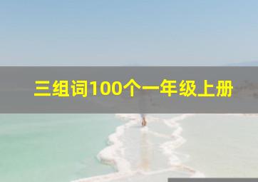 三组词100个一年级上册