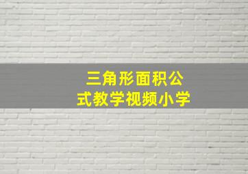 三角形面积公式教学视频小学