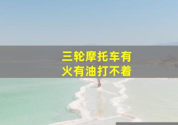 三轮摩托车有火有油打不着