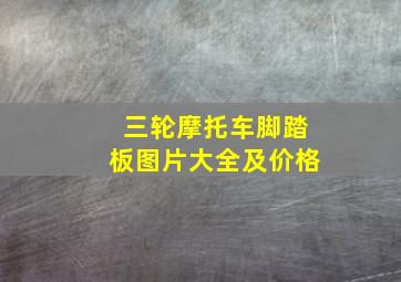 三轮摩托车脚踏板图片大全及价格