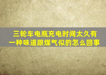 三轮车电瓶充电时间太久有一种味道跟煤气似的怎么回事