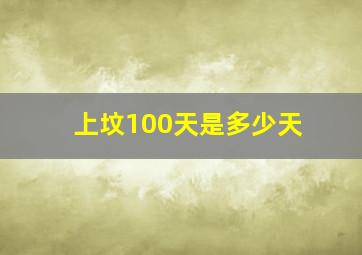 上坟100天是多少天