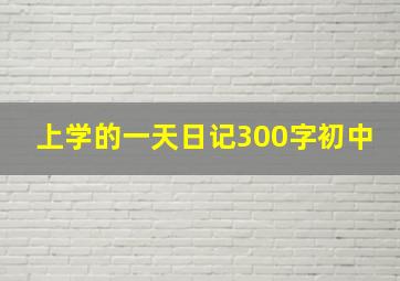 上学的一天日记300字初中