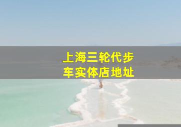 上海三轮代步车实体店地址