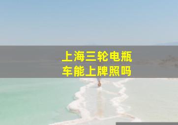 上海三轮电瓶车能上牌照吗