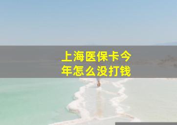 上海医保卡今年怎么没打钱