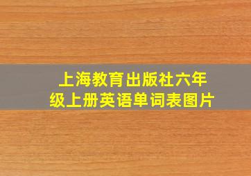 上海教育出版社六年级上册英语单词表图片