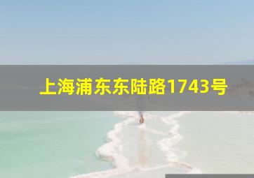 上海浦东东陆路1743号