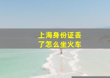 上海身份证丢了怎么坐火车