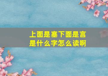 上面是塞下面是言是什么字怎么读啊