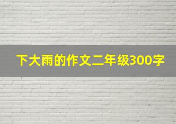 下大雨的作文二年级300字