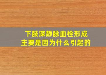 下肢深静脉血栓形成主要是因为什么引起的