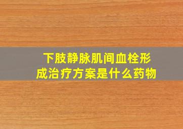 下肢静脉肌间血栓形成治疗方案是什么药物