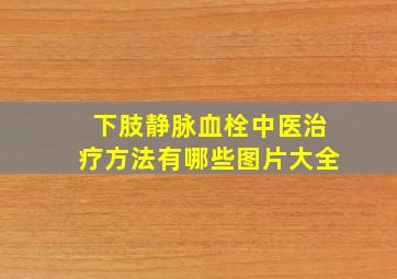 下肢静脉血栓中医治疗方法有哪些图片大全