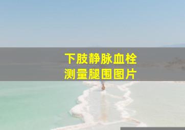 下肢静脉血栓测量腿围图片