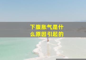 下腹胀气是什么原因引起的