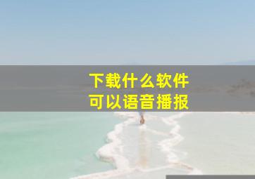 下载什么软件可以语音播报