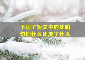 下雨了短文中的比喻句把什么比成了什么