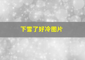 下雪了好冷图片