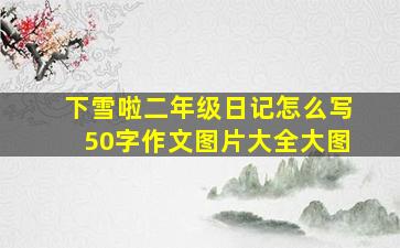 下雪啦二年级日记怎么写50字作文图片大全大图