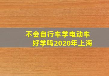 不会自行车学电动车好学吗2020年上海