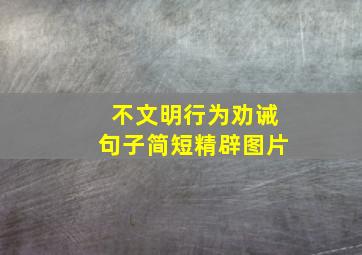 不文明行为劝诫句子简短精辟图片