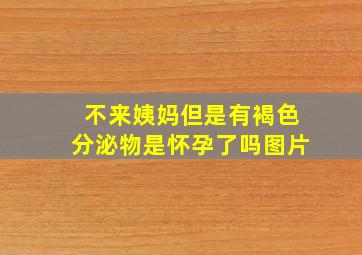 不来姨妈但是有褐色分泌物是怀孕了吗图片