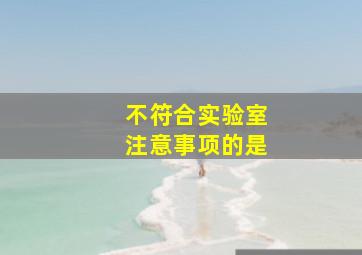 不符合实验室注意事项的是