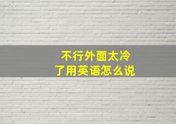 不行外面太冷了用英语怎么说