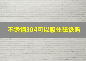 不锈钢304可以吸住磁铁吗