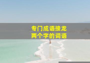 专门成语接龙两个字的词语