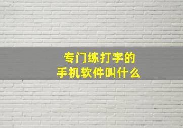 专门练打字的手机软件叫什么