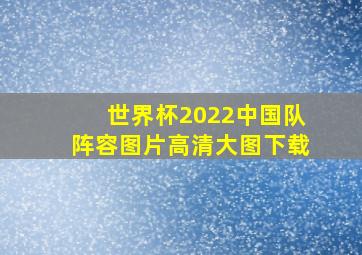 世界杯2022中国队阵容图片高清大图下载