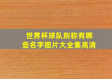 世界杯球队别称有哪些名字图片大全集高清