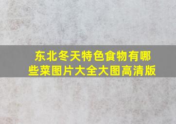 东北冬天特色食物有哪些菜图片大全大图高清版