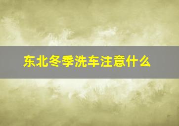 东北冬季洗车注意什么