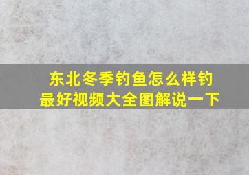 东北冬季钓鱼怎么样钓最好视频大全图解说一下