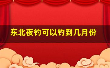 东北夜钓可以钓到几月份