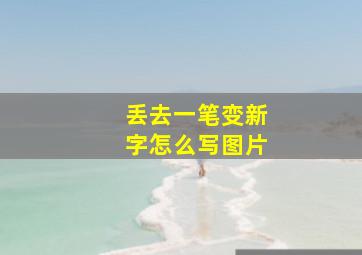 丢去一笔变新字怎么写图片