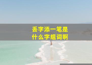 丢字添一笔是什么字组词啊