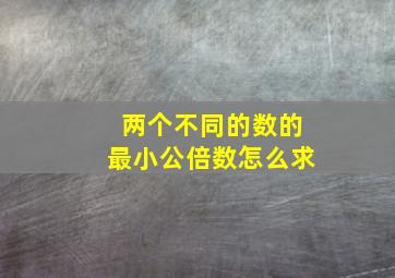 两个不同的数的最小公倍数怎么求