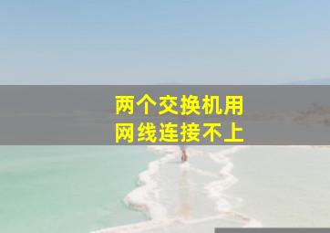 两个交换机用网线连接不上