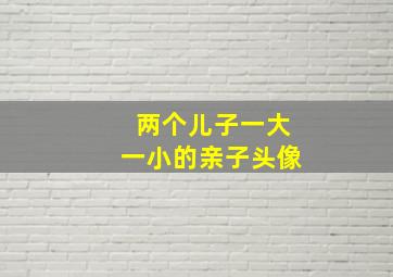 两个儿子一大一小的亲子头像