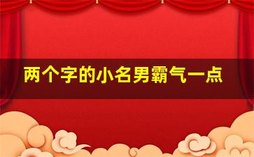 两个字的小名男霸气一点