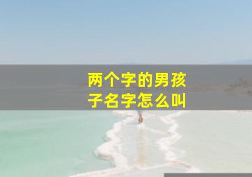 两个字的男孩子名字怎么叫