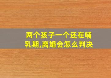 两个孩子一个还在哺乳期,离婚会怎么判决