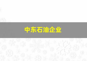 中东石油企业