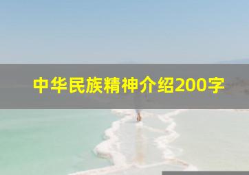 中华民族精神介绍200字