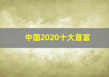 中国2020十大首富