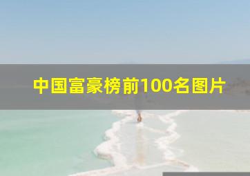 中国富豪榜前100名图片